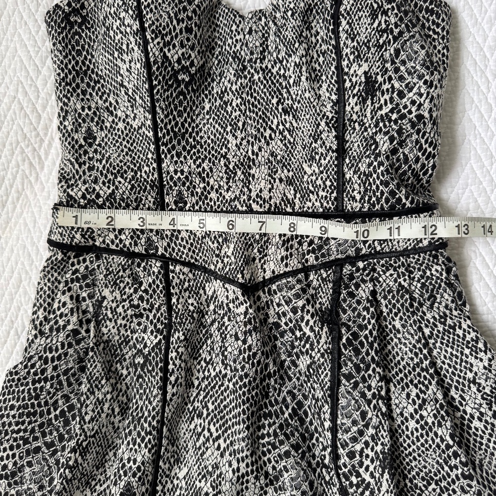 Guess Strapless Snake Print Dress Size 4 Vintage - Picture 10 of 11